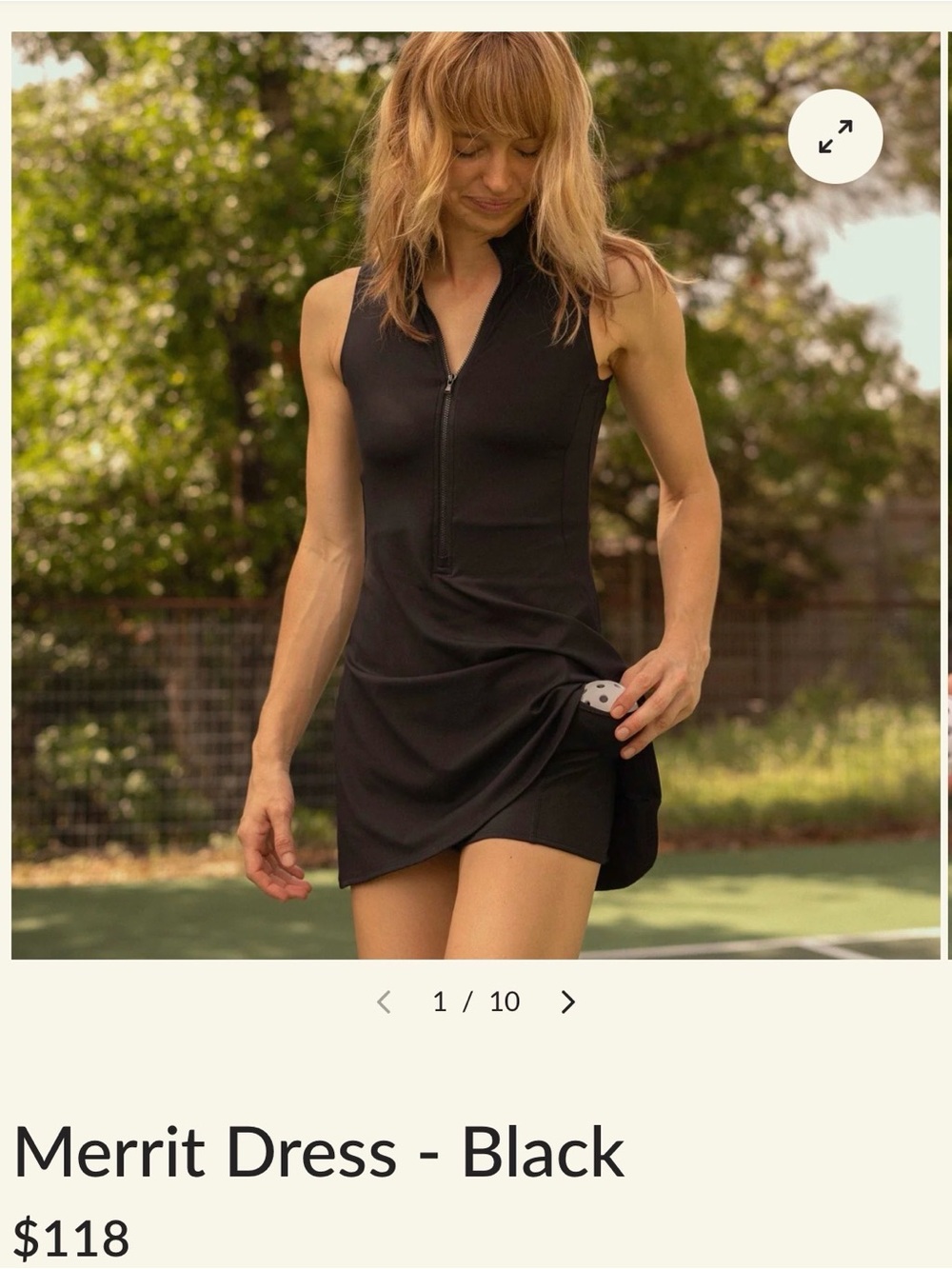 Sleeveless Zip-Front Mini Dress in Black